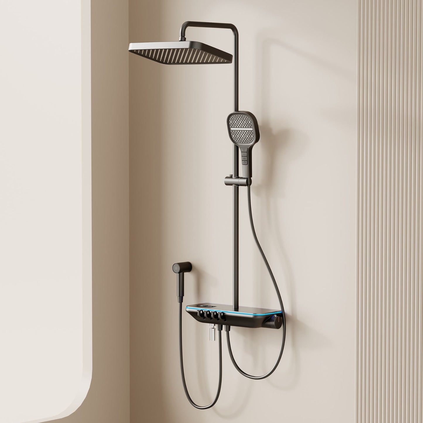 Dowler Modern Thermostatic Shower System with Handshower-SS2401