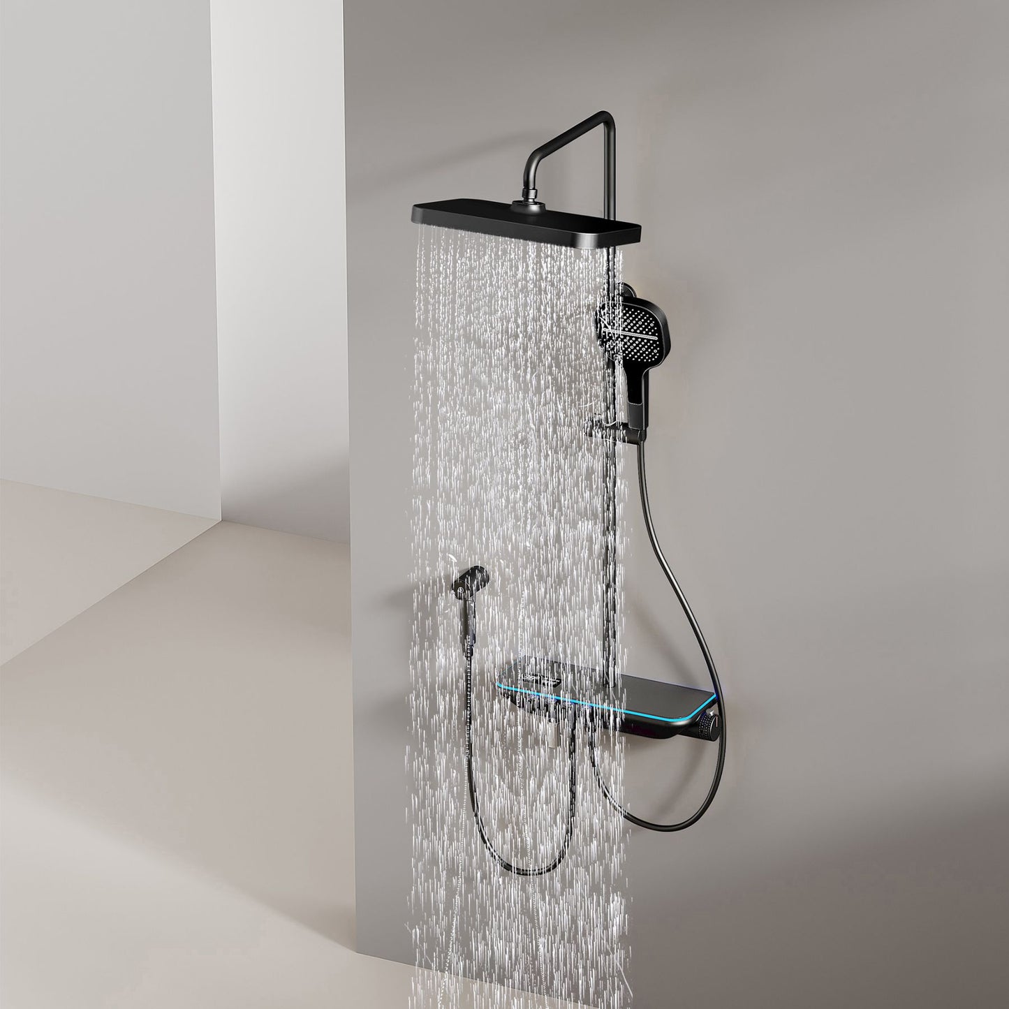 Dowler Modern Thermostatic Shower System with Handshower-SS2401