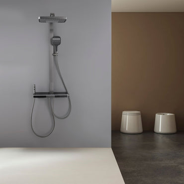 Dowler Thermostatic Shower System with 5 Water Modes and Temperature Display Screen-SS2204