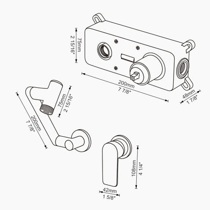 Dowler Single Handle Wall Mount Bathroom Faucet with Temperature Display BFWM2402