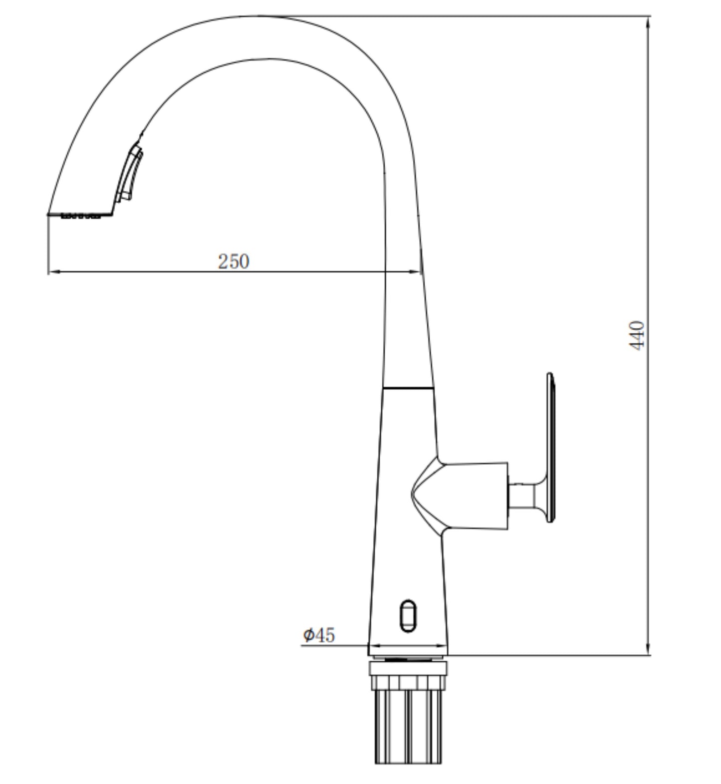 Dowler Stainless Steel Single Handle Pull Down Kitchen Faucet-KF2401