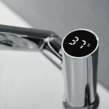 Dowler Single-Hole Waterfall Bathroom Faucet with Temperature Display-BF2403