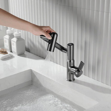 Dowler Single-Hole Waterfall Bathroom Faucet with Temperature Display-BF2403