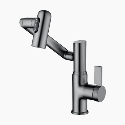 Dowler Single-Hole Waterfall Bathroom Faucet with Temperature Display-BF2403