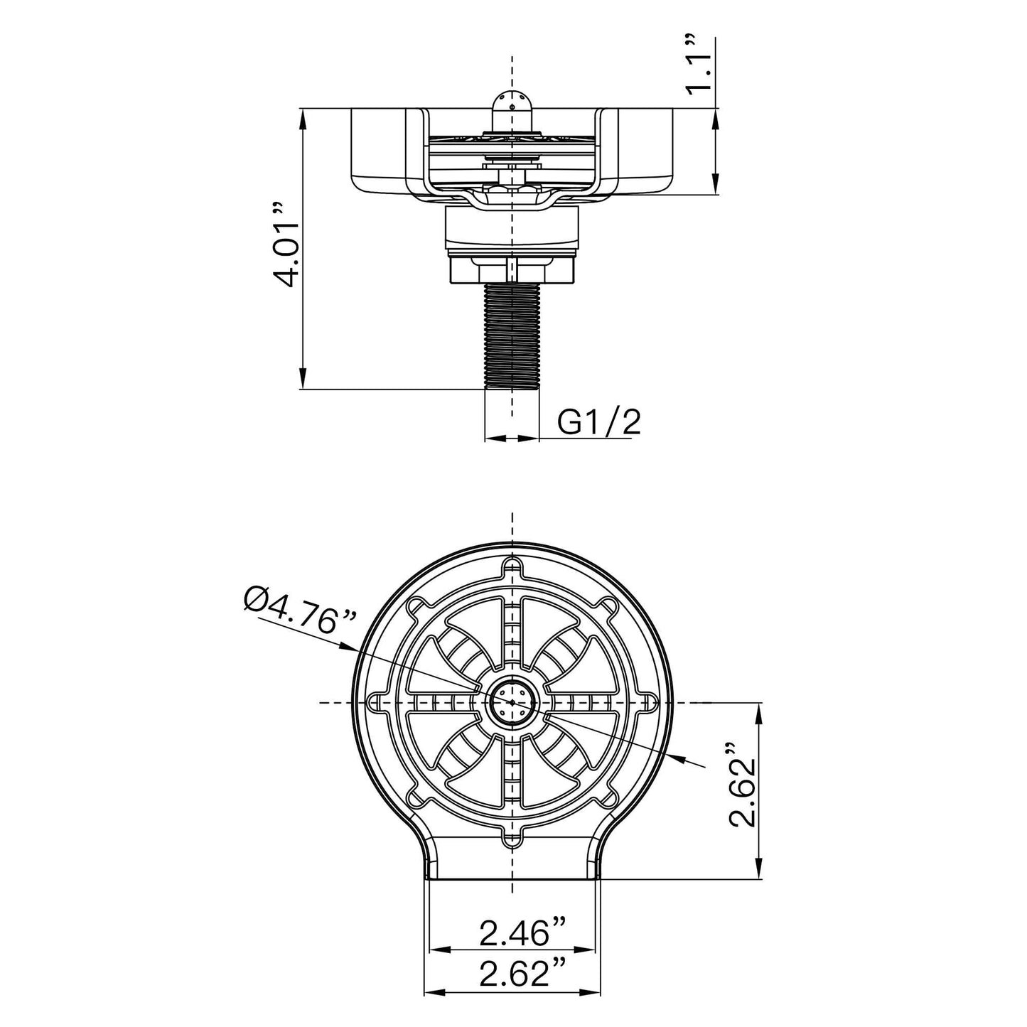 Dowler Countertop Glass Rinser For Home / Cafe / Bar / Restaurant GR2401